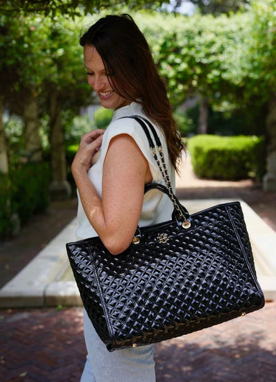 Melissa Black Patent Tote