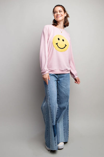 Happy Face Terry Pullover