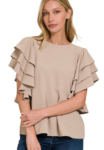 Rinna Ruffled Sleeve Top