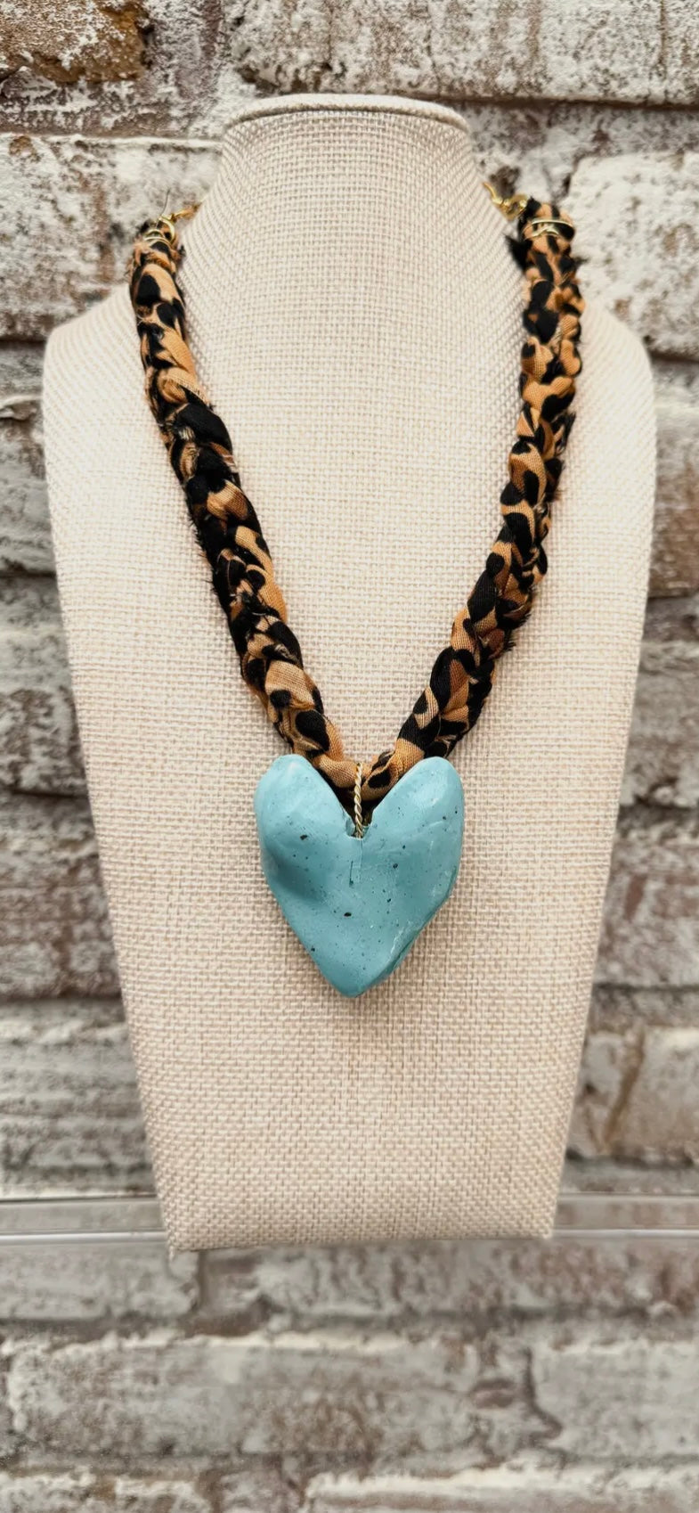 Chic’d Out Leop Turq Necklace