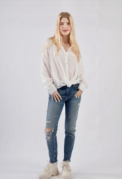 Emmie Woven Textured Blouse