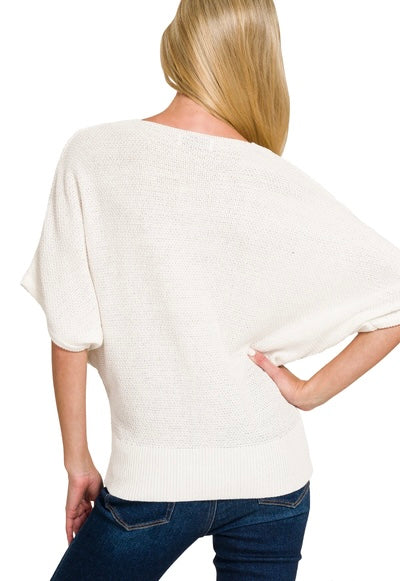 Ami V Neck Dolman Sweater