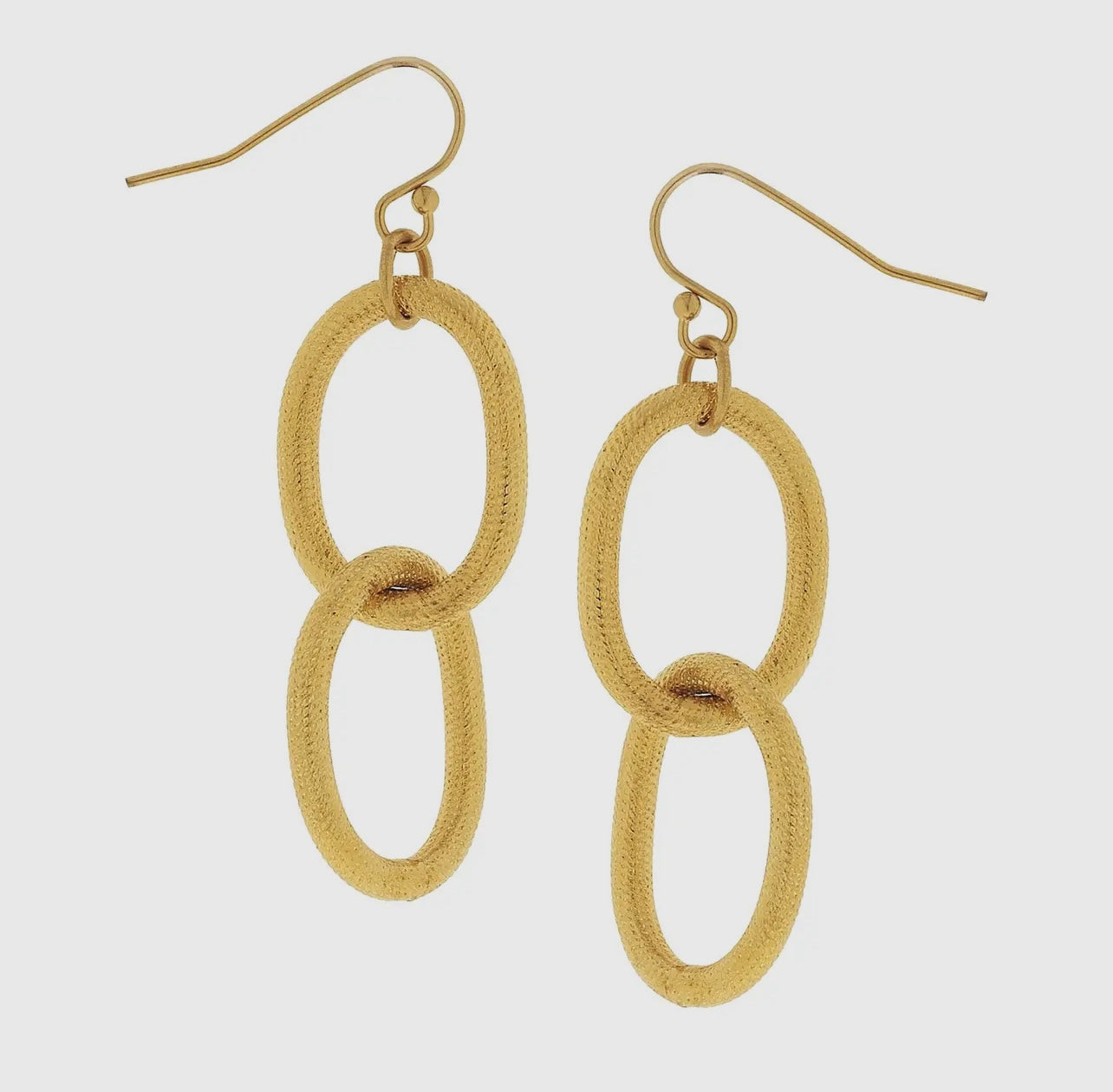 Gold Loop Chain Earrings by Susan Shaw