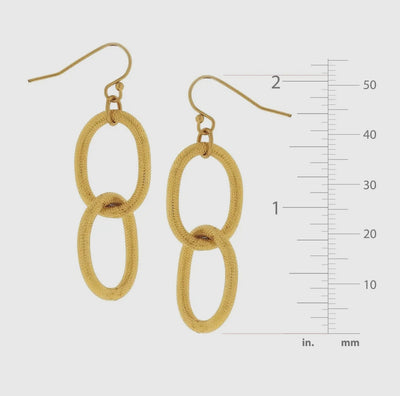 Gold Loop Chain Earrings by Susan Shaw