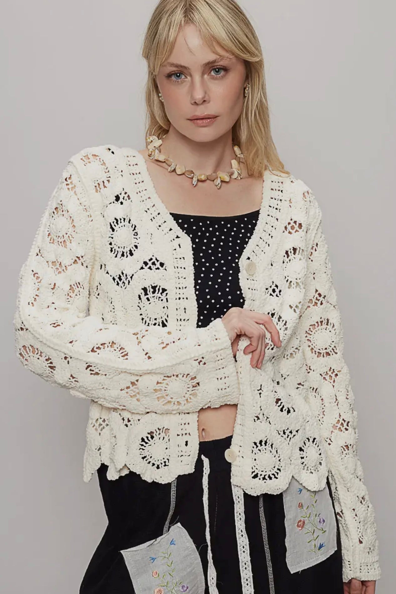 Carson Crocheted Cardigan
