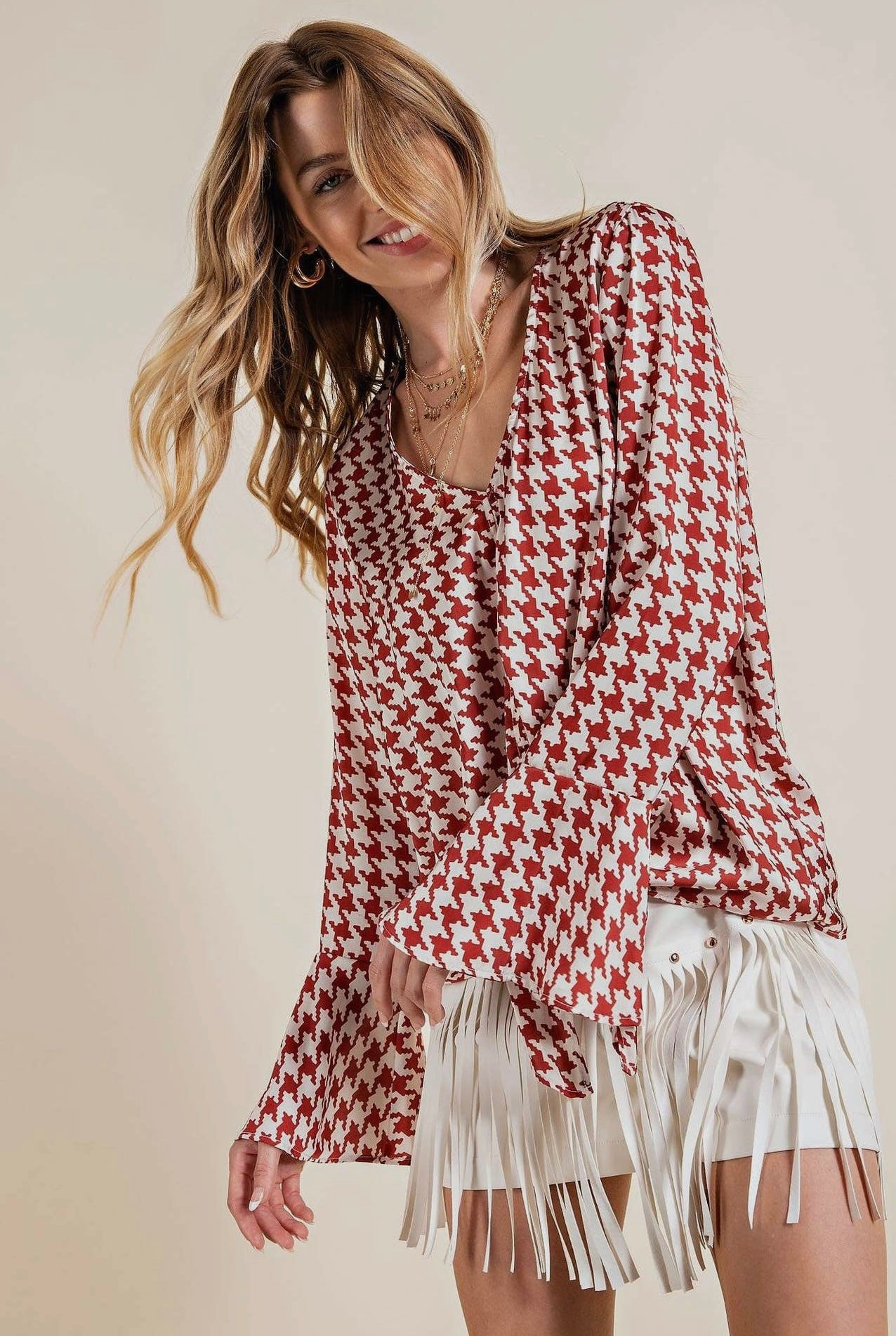 Bryant Houndstooth Top