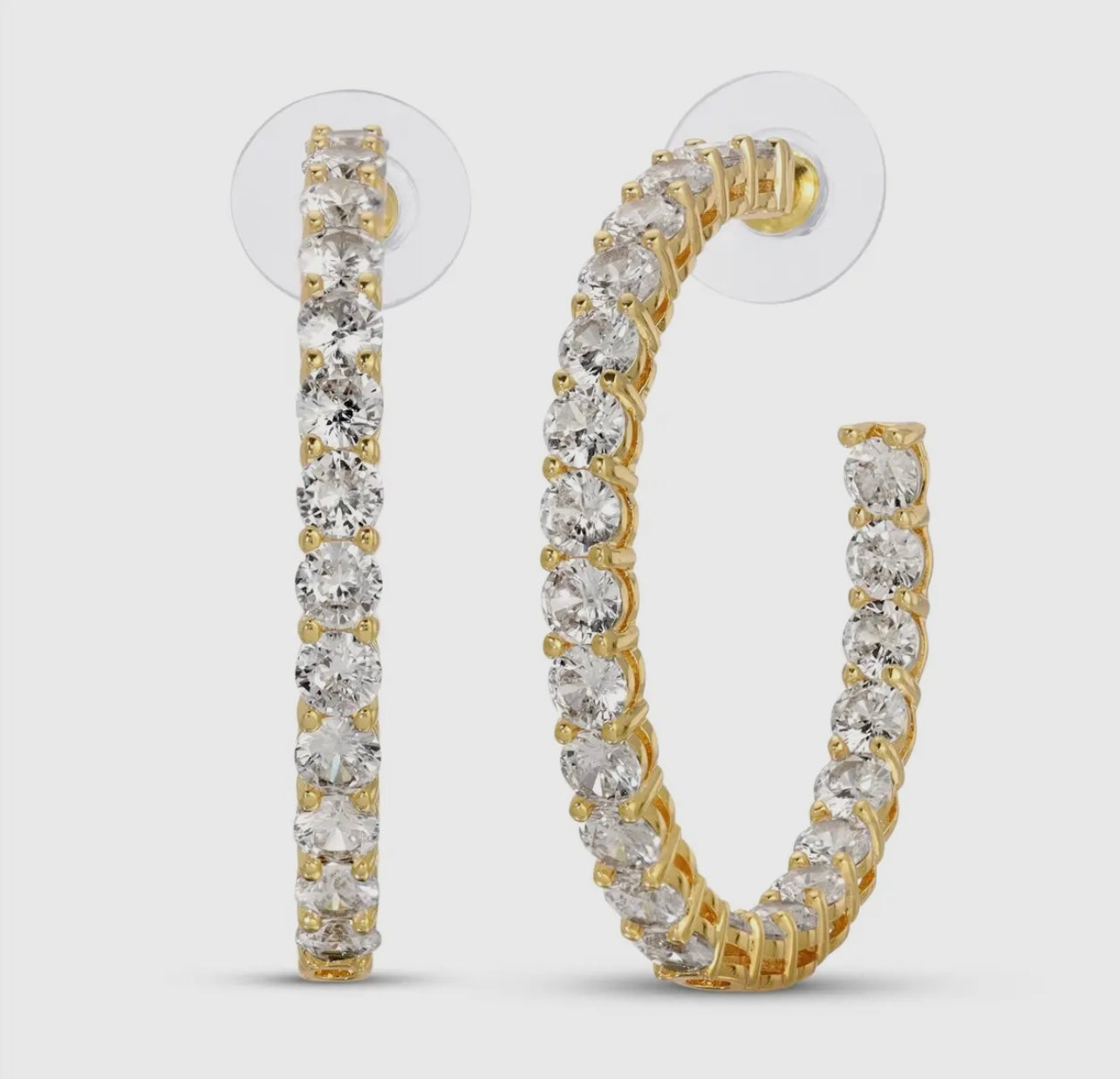 Chunky Crystal Hoops by Karli Buxton
