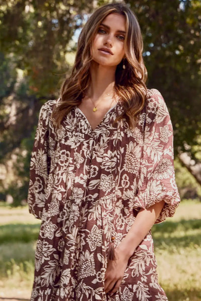 Skylar Floral Boho Dress in