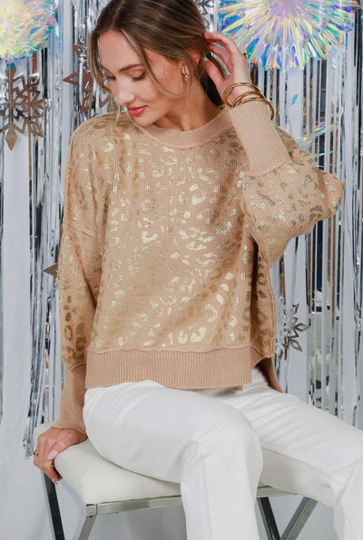 Lizzy Leopard Knitted Sweater