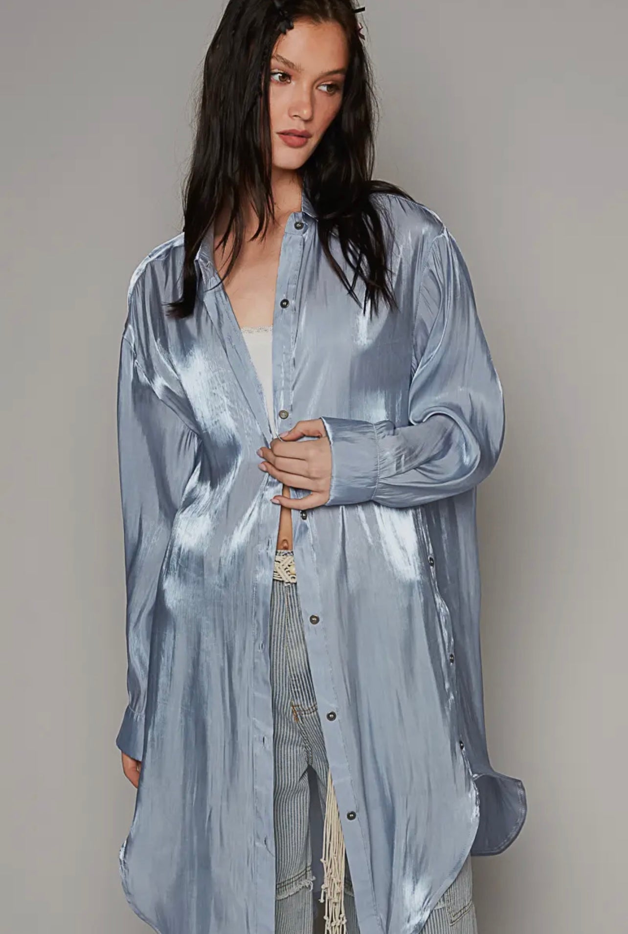 Sharee Shiny Oversized Top