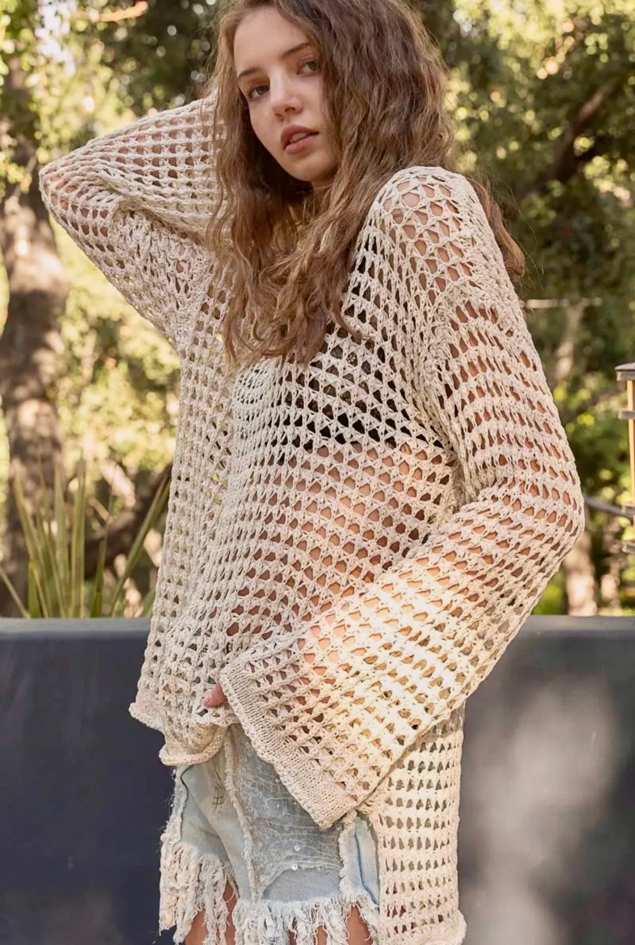 Peony Open Weave Sweater