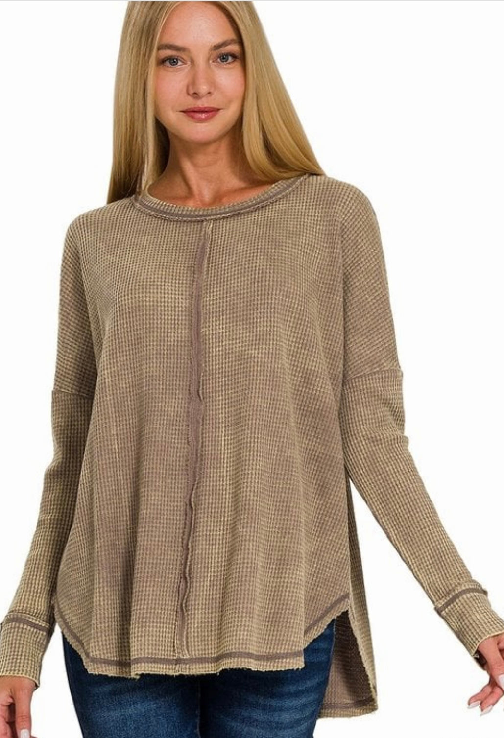 Shelby Baby Waffle Pullover