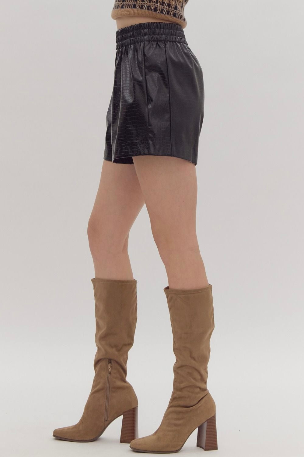 Gret Faux Leather Shorts