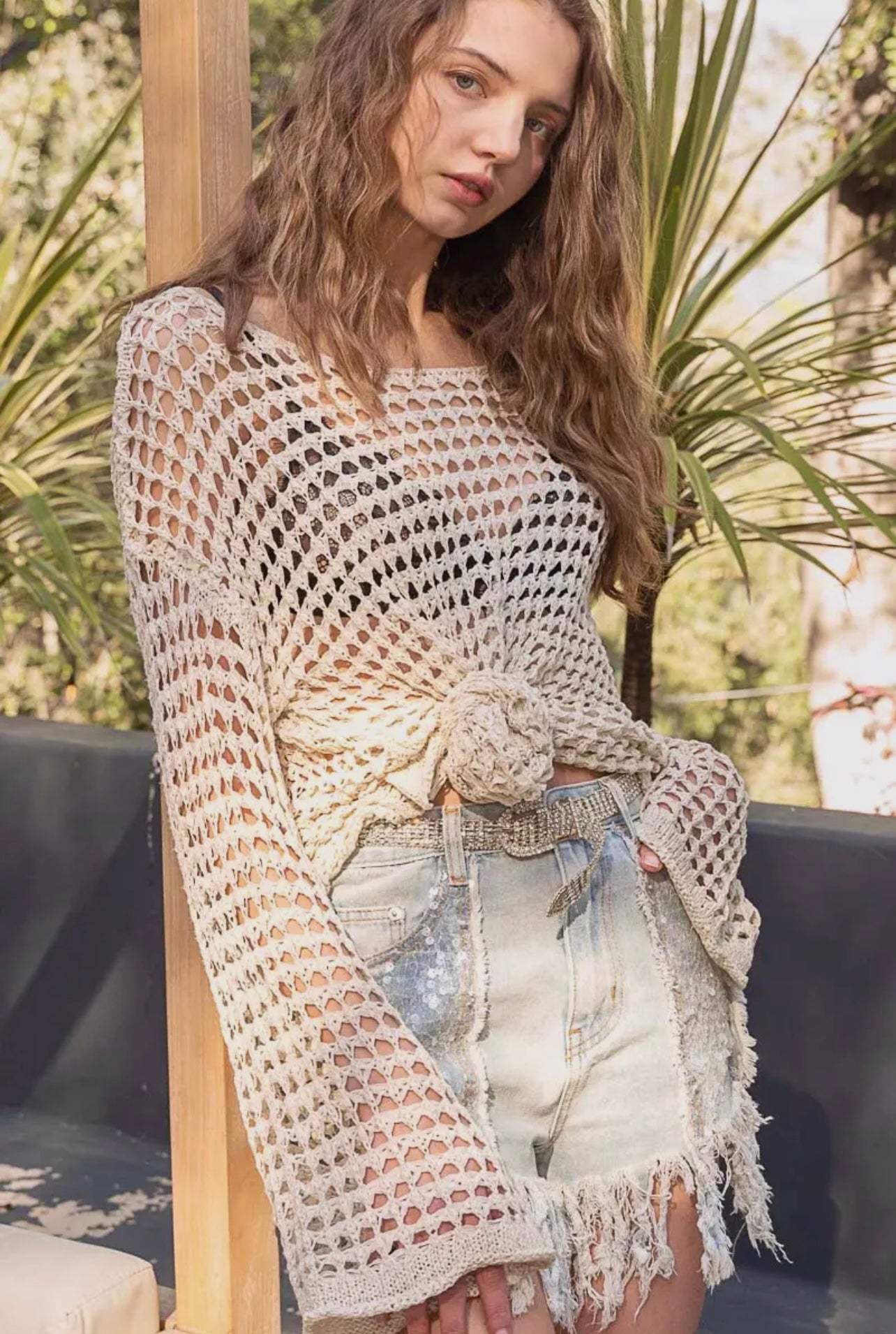 Peony Open Weave Sweater