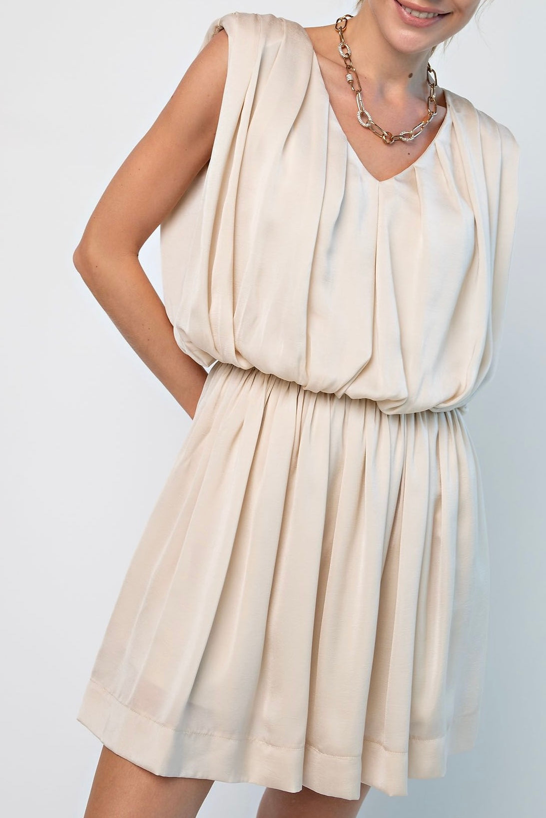Maggie Satin Dress/Romper