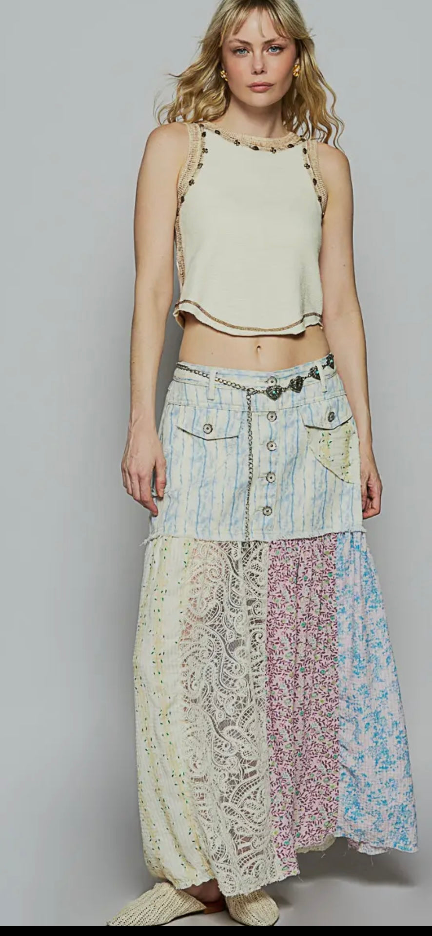 Zoe Vintage Maxi Skirt