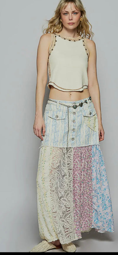 Zoe Vintage Maxi Skirt
