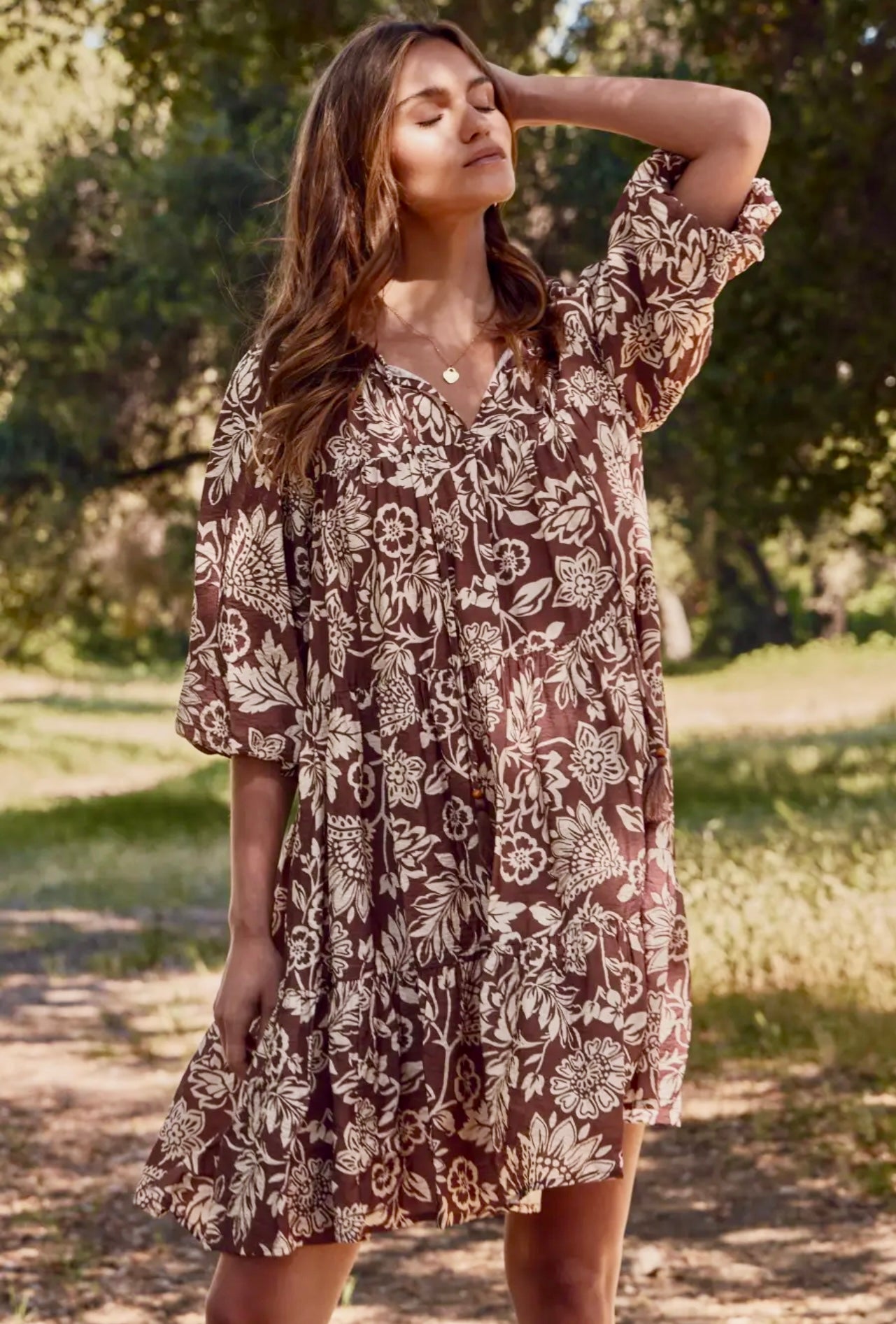 Skylar Floral Boho Dress in