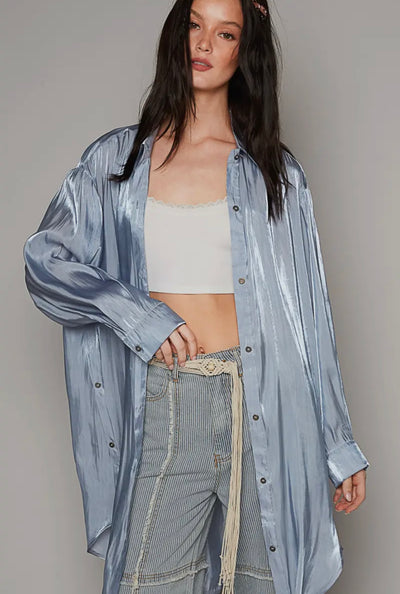 Sharee Shiny Oversized Top