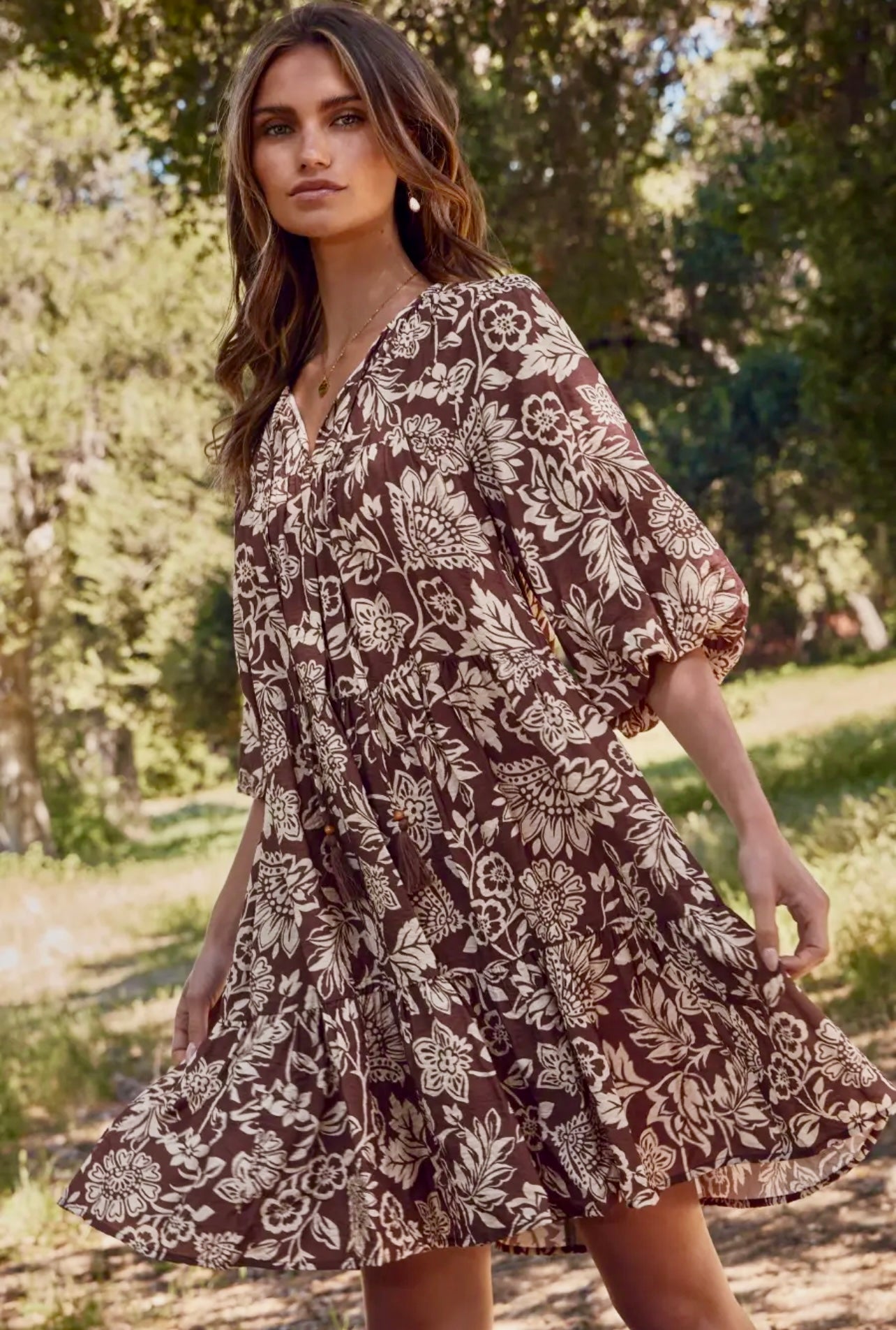Skylar Floral Boho Dress in