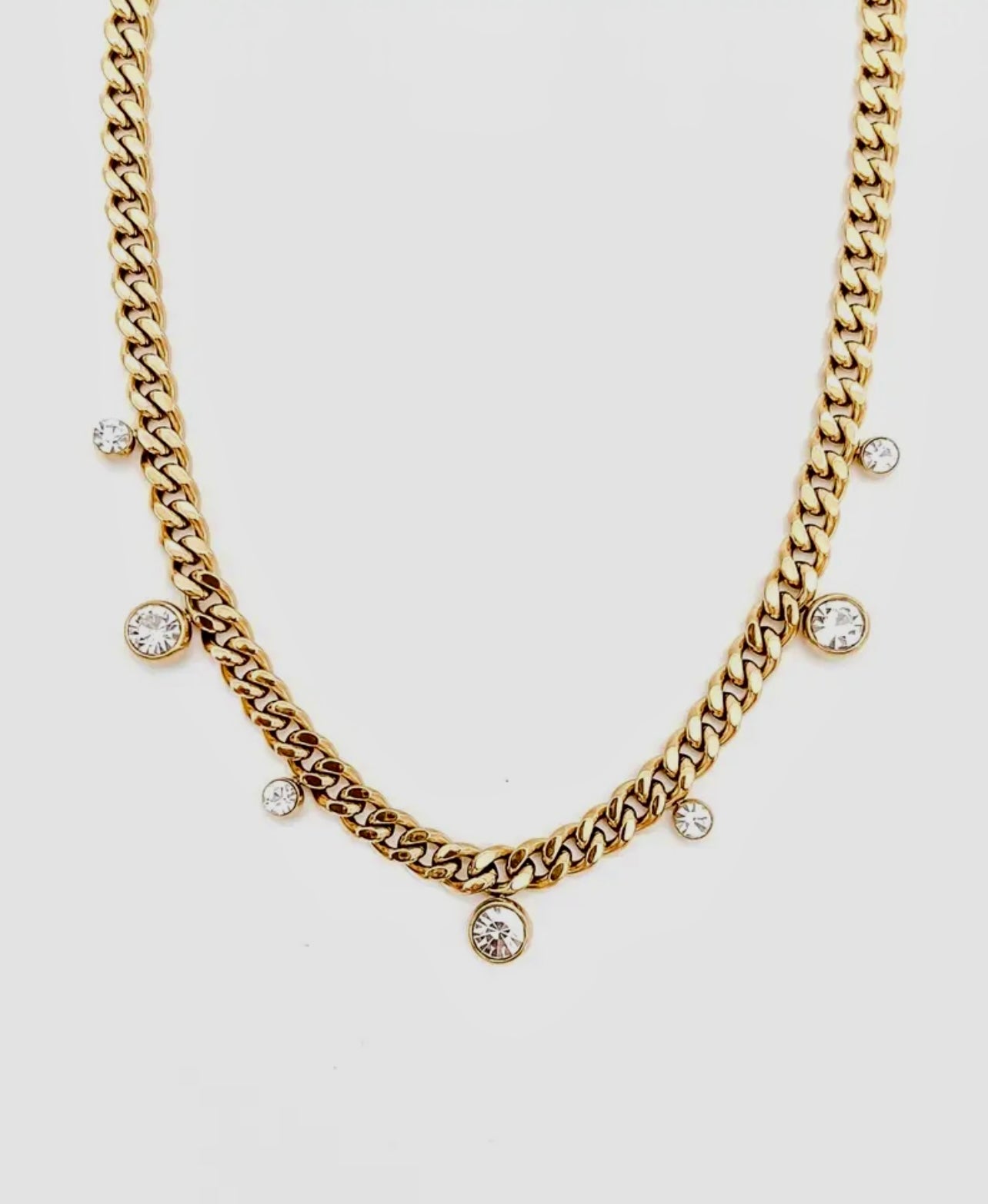 Chloe Crystal Cuban Chain Necklace