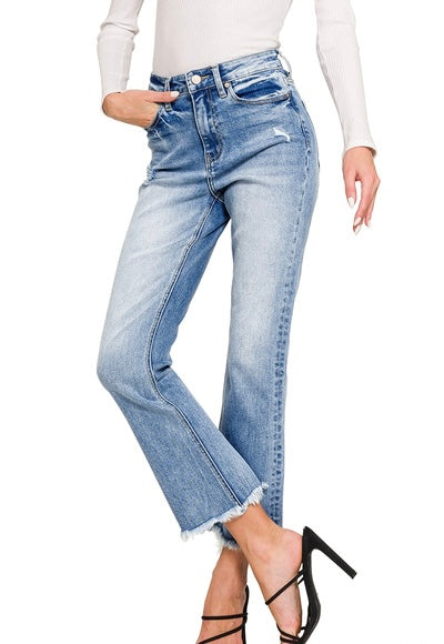 Hailey Cropped Straight Jeans