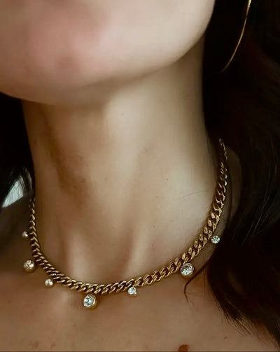 Chloe Crystal Cuban Chain Necklace