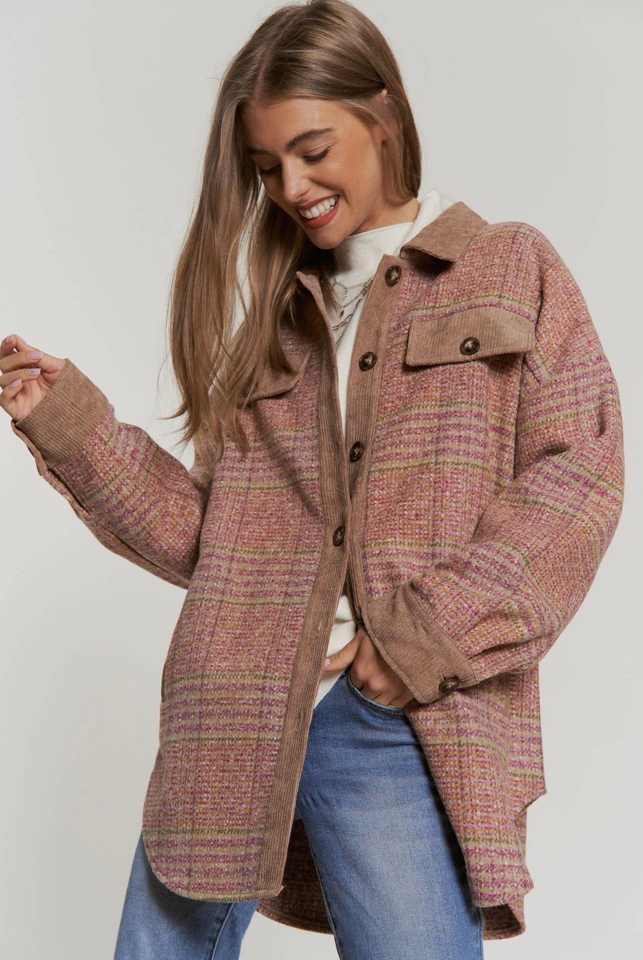 Cassidy Plaid Button Down Jacket