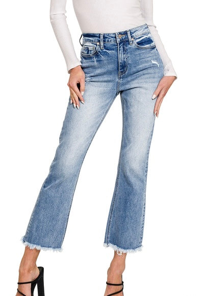 Hailey Cropped Straight Jeans