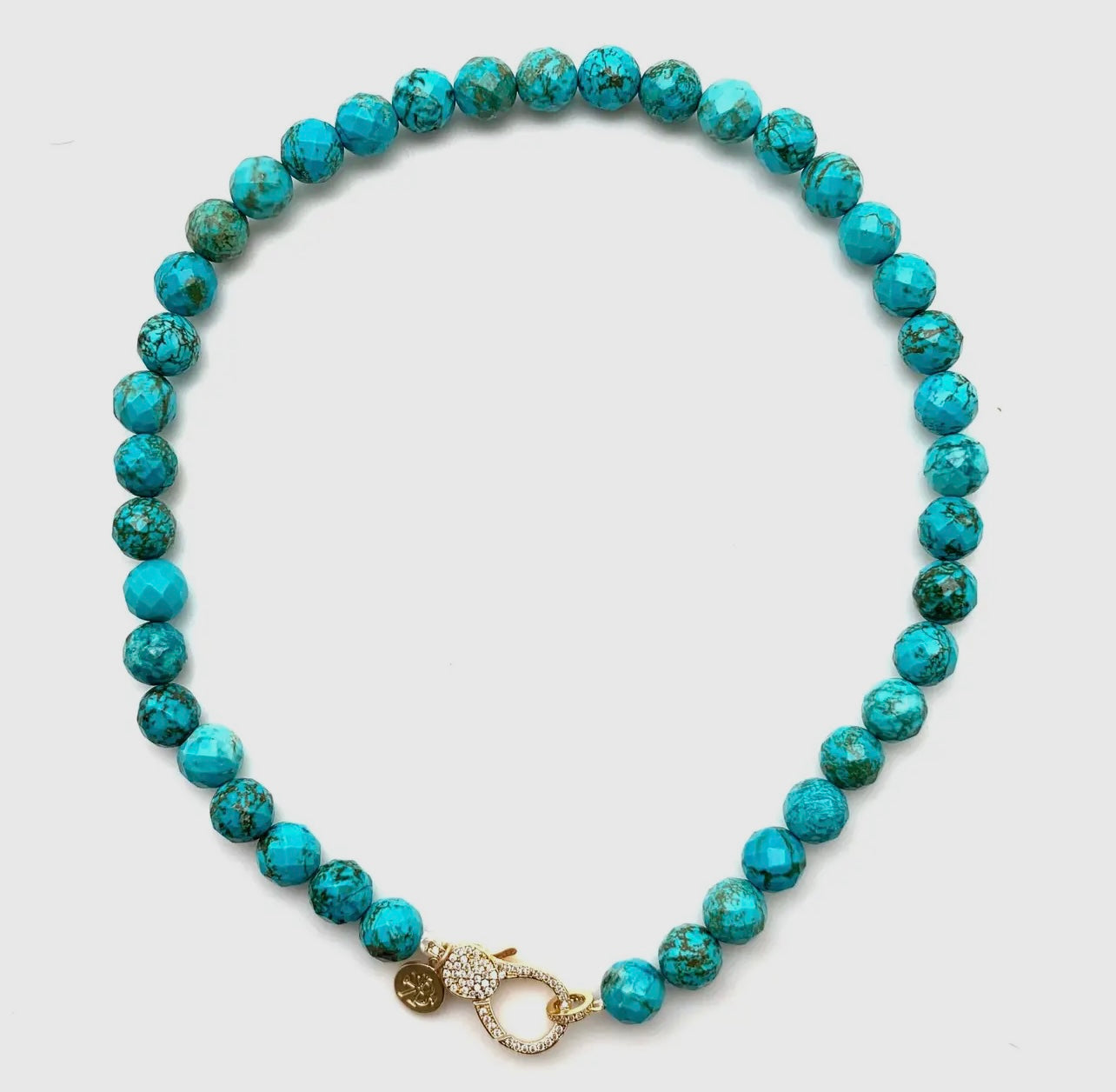 Turquoise Pavé Clasp Necklace by Karli Buxton