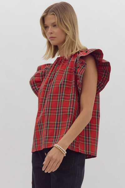 Tammie Plaid Top