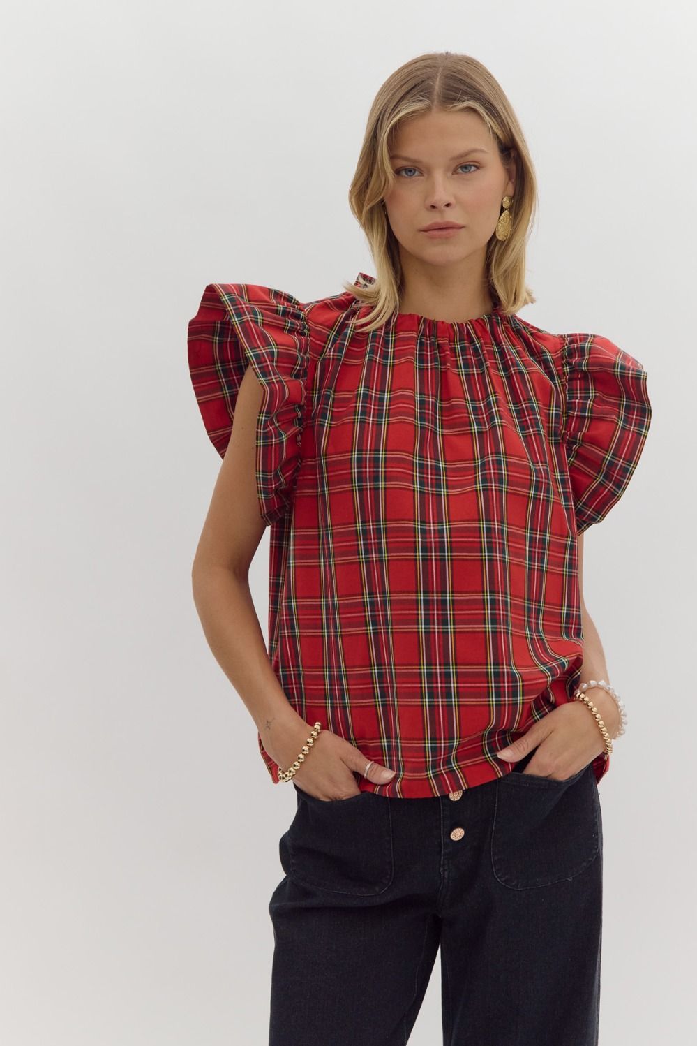 Tammie Plaid Top