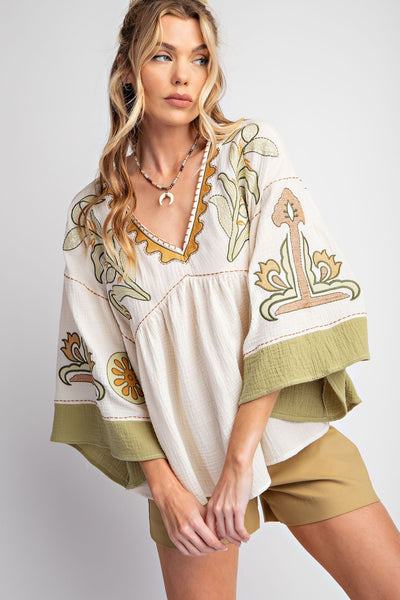 Caleigh Embroidered Top