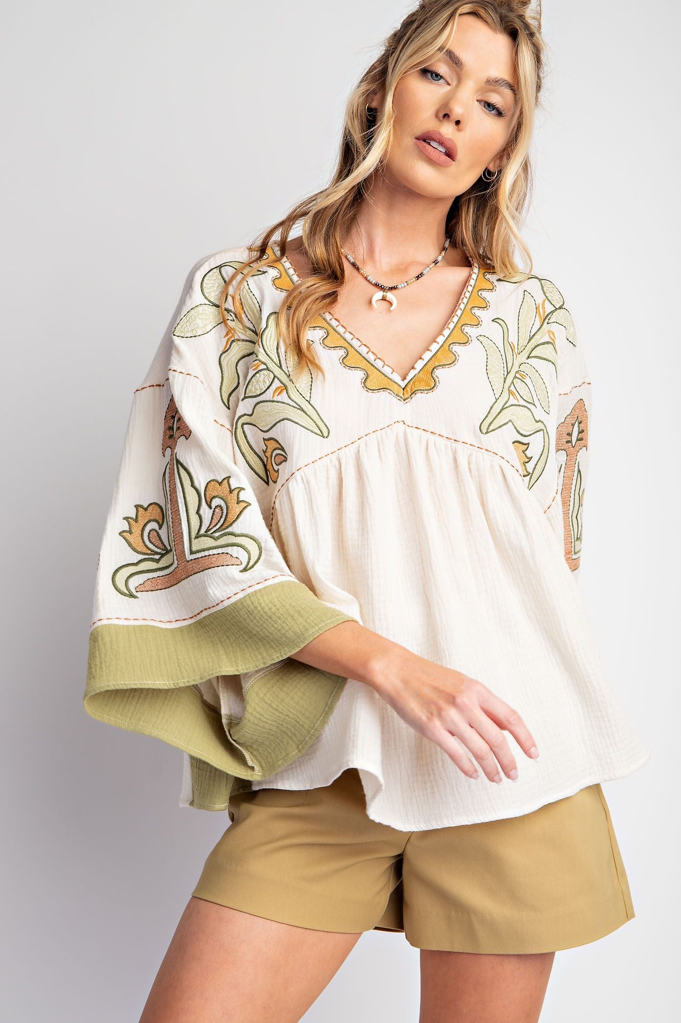 Caleigh Embroidered Top