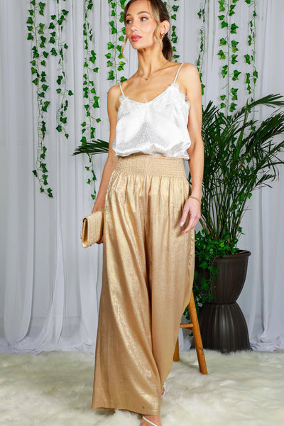 Glam Pull-on Smocked Pants