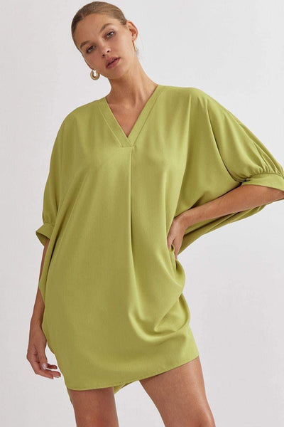 Shasta  V-neck Bubble Sleeve Dress