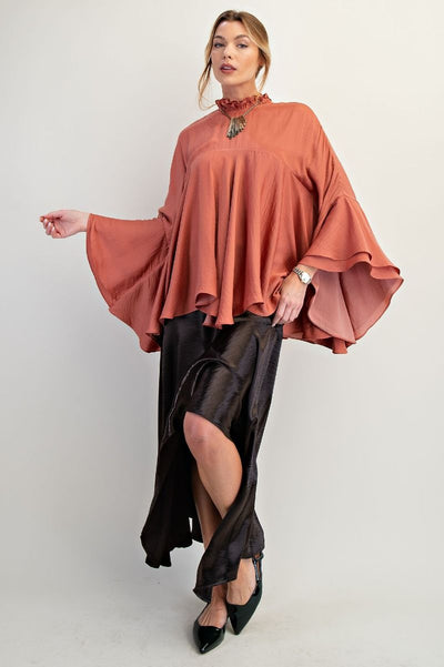 Wellon Washed Satin Top