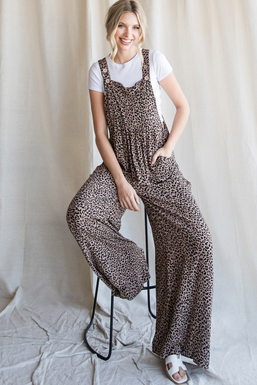 Lennie Leopard Overalls