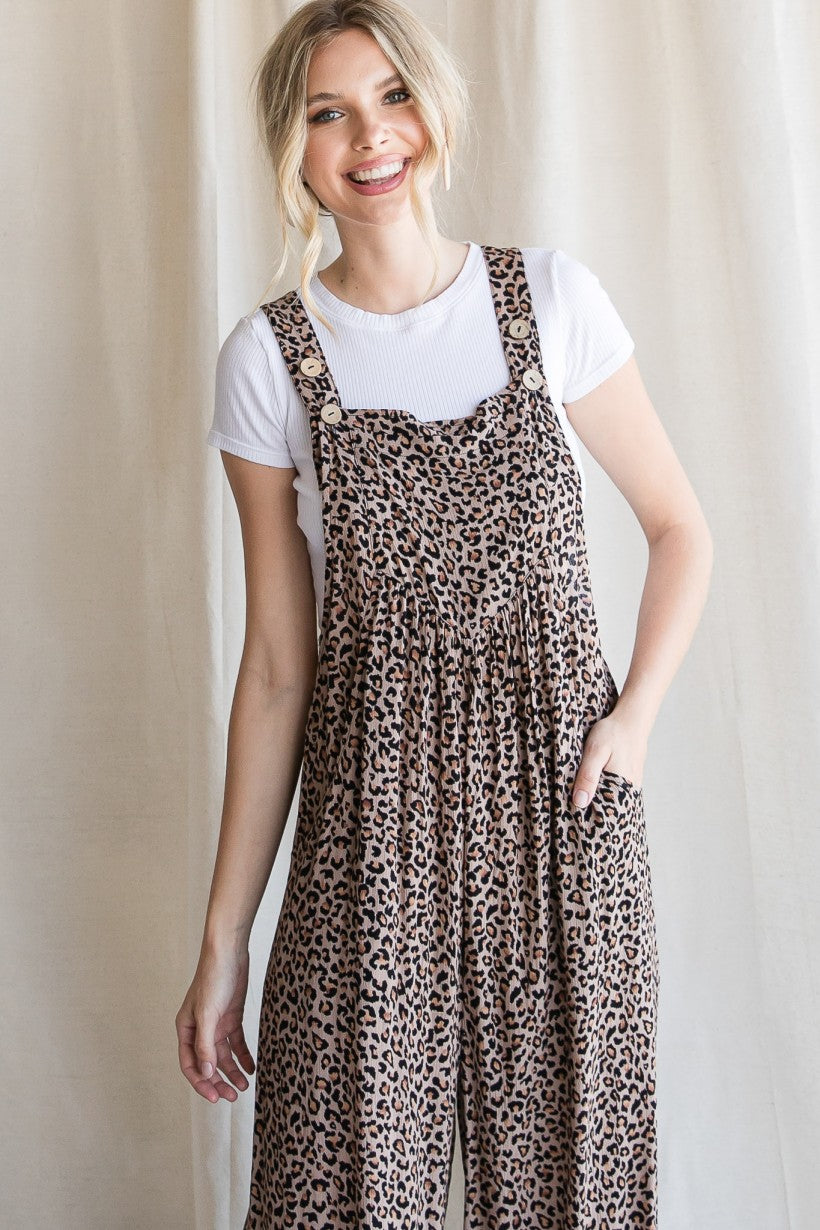 Lennie Leopard Overalls