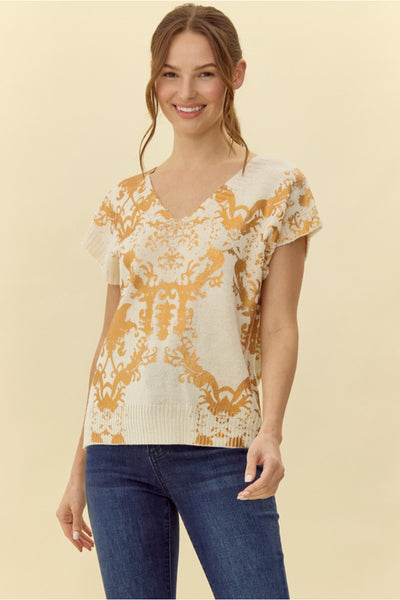 Fresca Foil Sweater Top