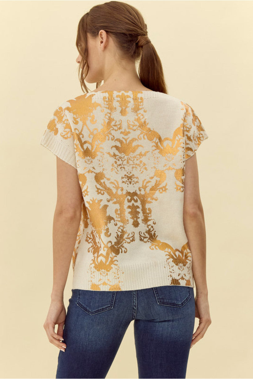 Fresca Foil Sweater Top