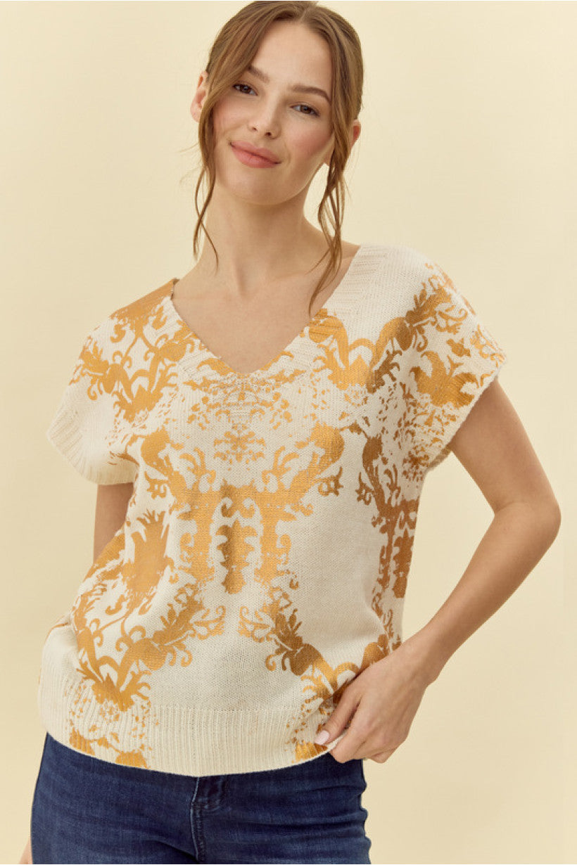 Fresca Foil Sweater Top