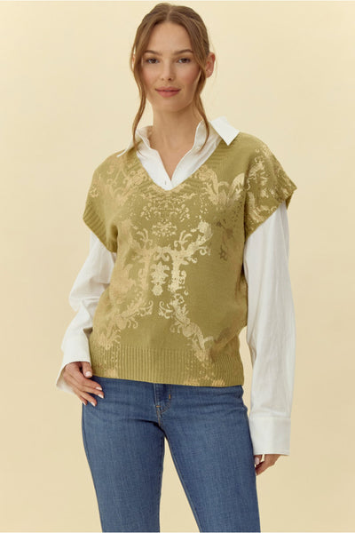 Fresca Foil Sweater Top