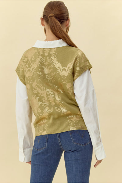 Fresca Foil Sweater Top
