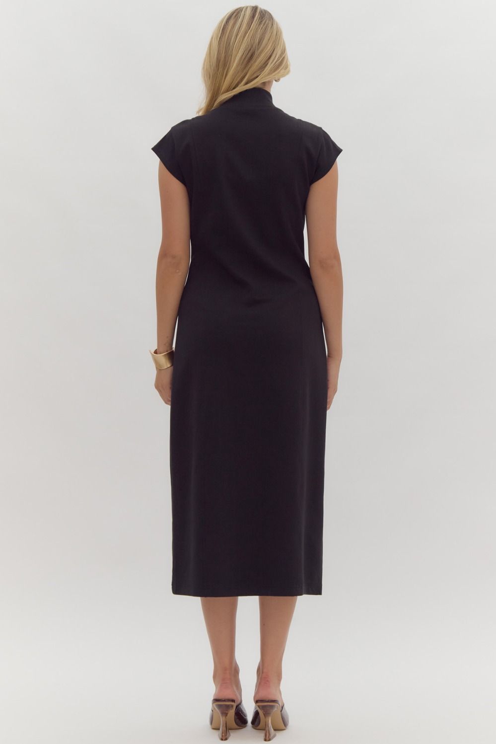 Sallie Mock Neck Midi Dress