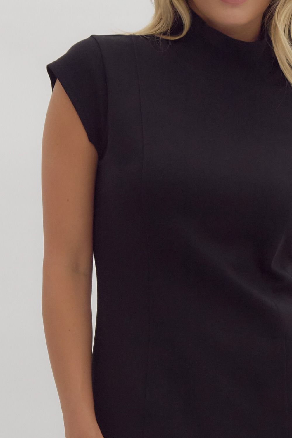 Sallie Mock Neck Midi Dress