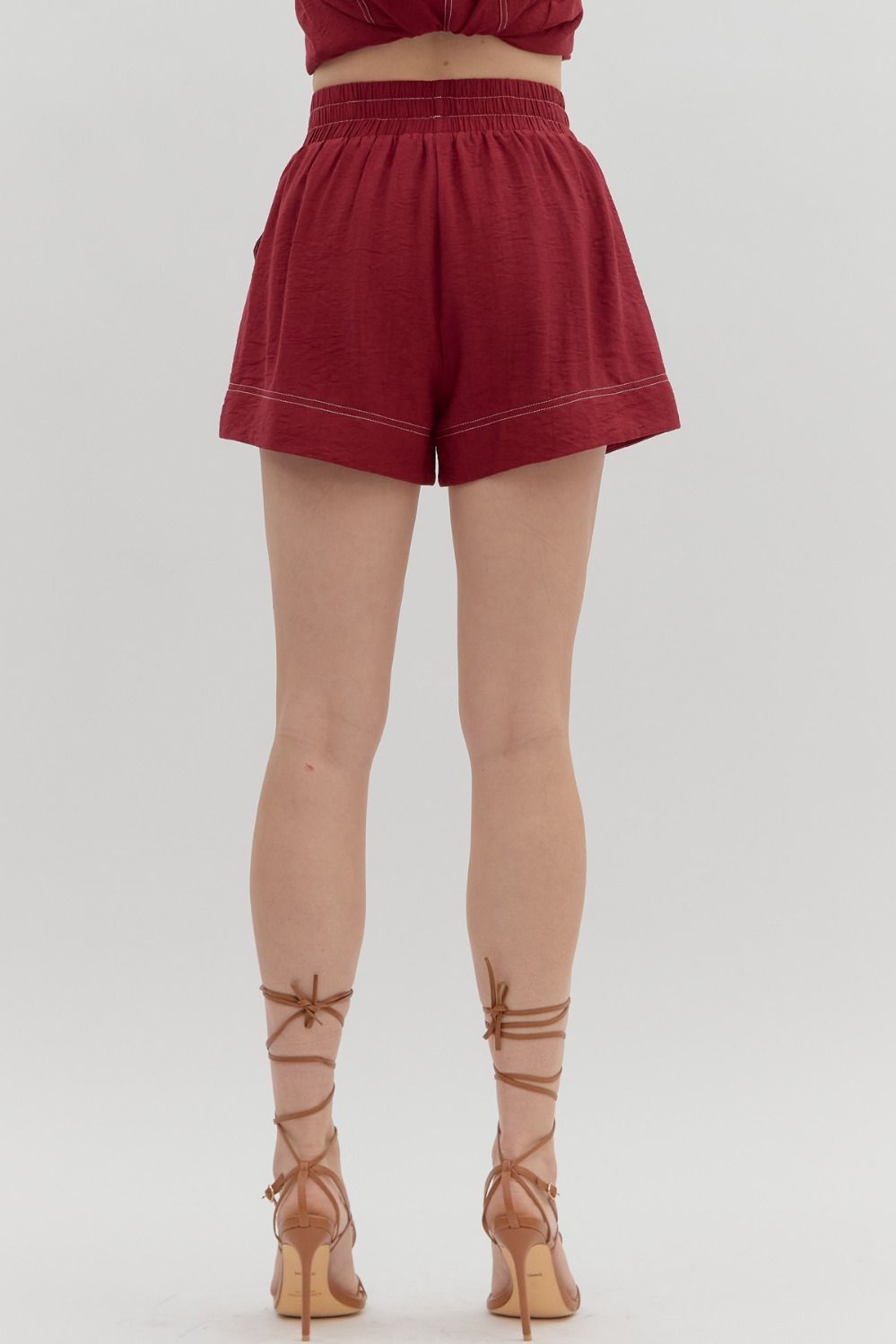Crimson Pull-on Shorts