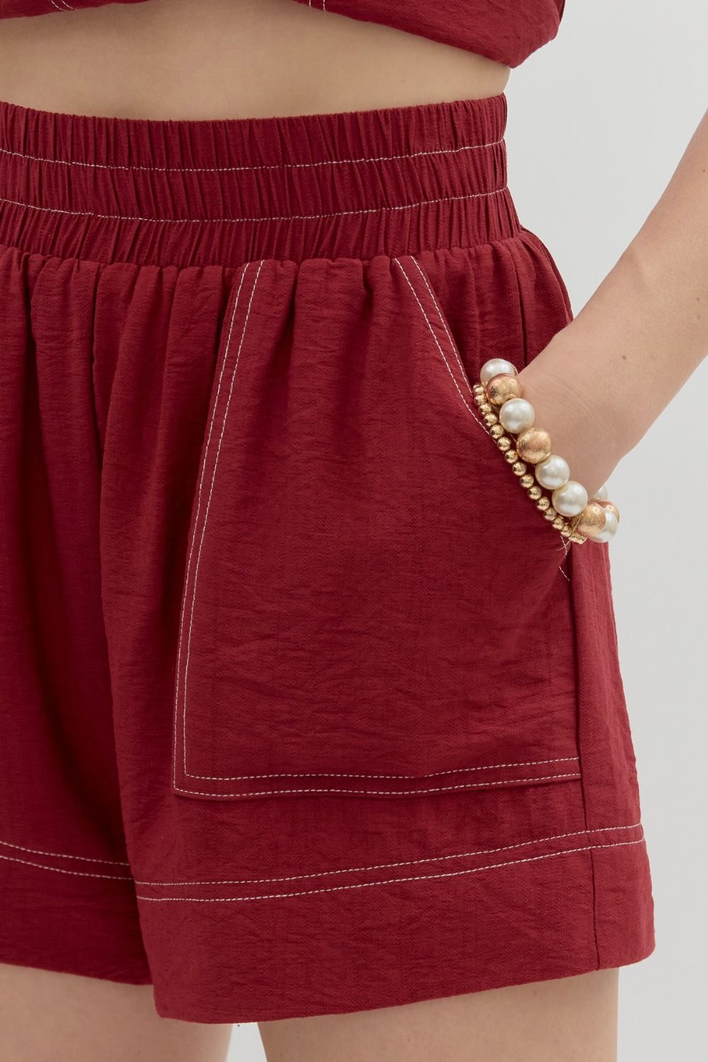 Crimson Pull-on Shorts