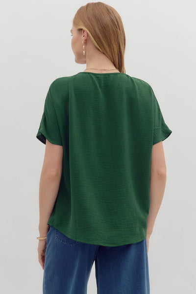 Tamara Woven V-Neck Top