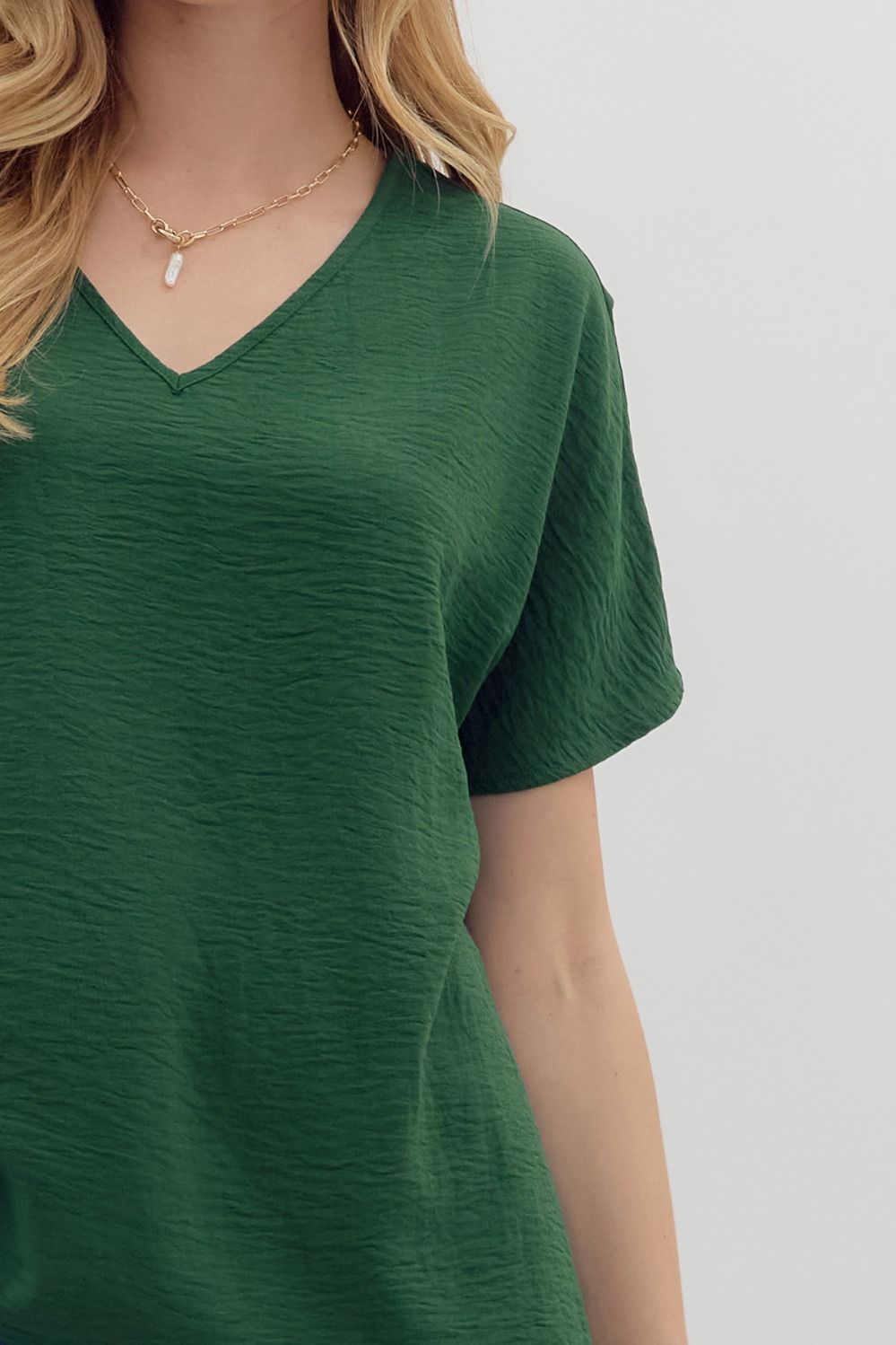 Tamara Woven V-Neck Top